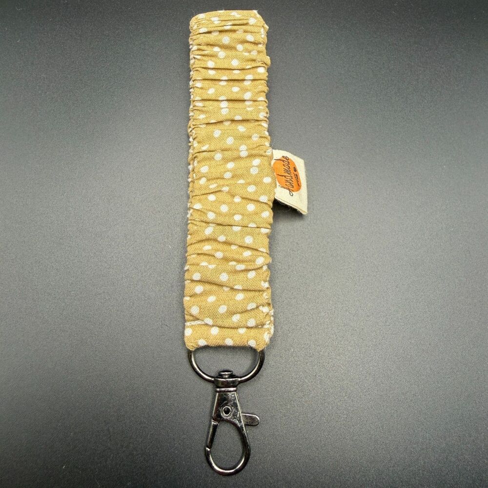 Handmade Fabric Scrunchie Key Ring Wristlet | Key Organizer Keychain for Women